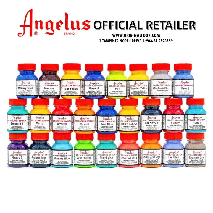 (27 Colors) Angelus Acrylic Leather Paint Collector Edition 1oz