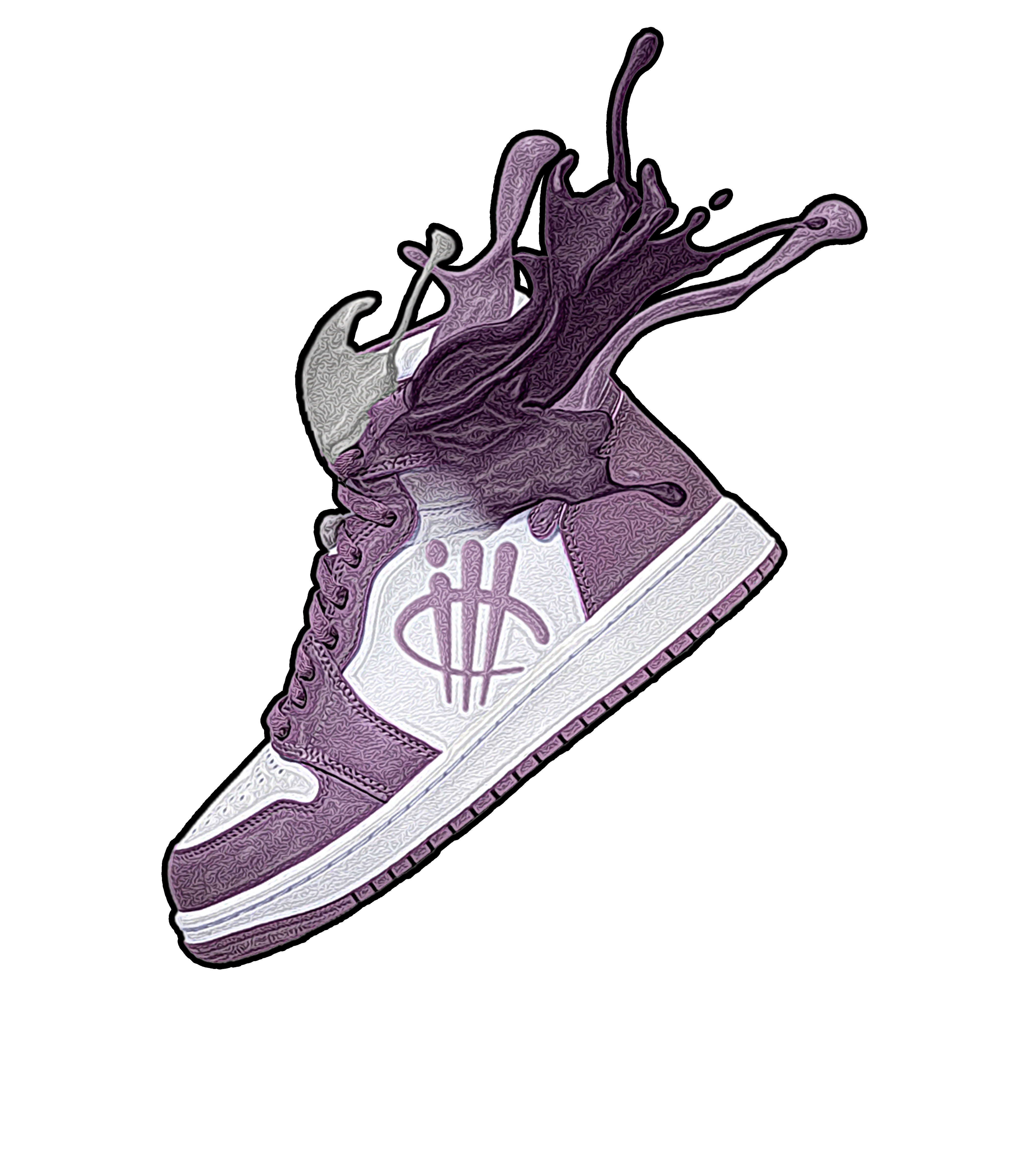 Air Jordan 1 High OG Mauve - Black T-Shirt (SPLASH)