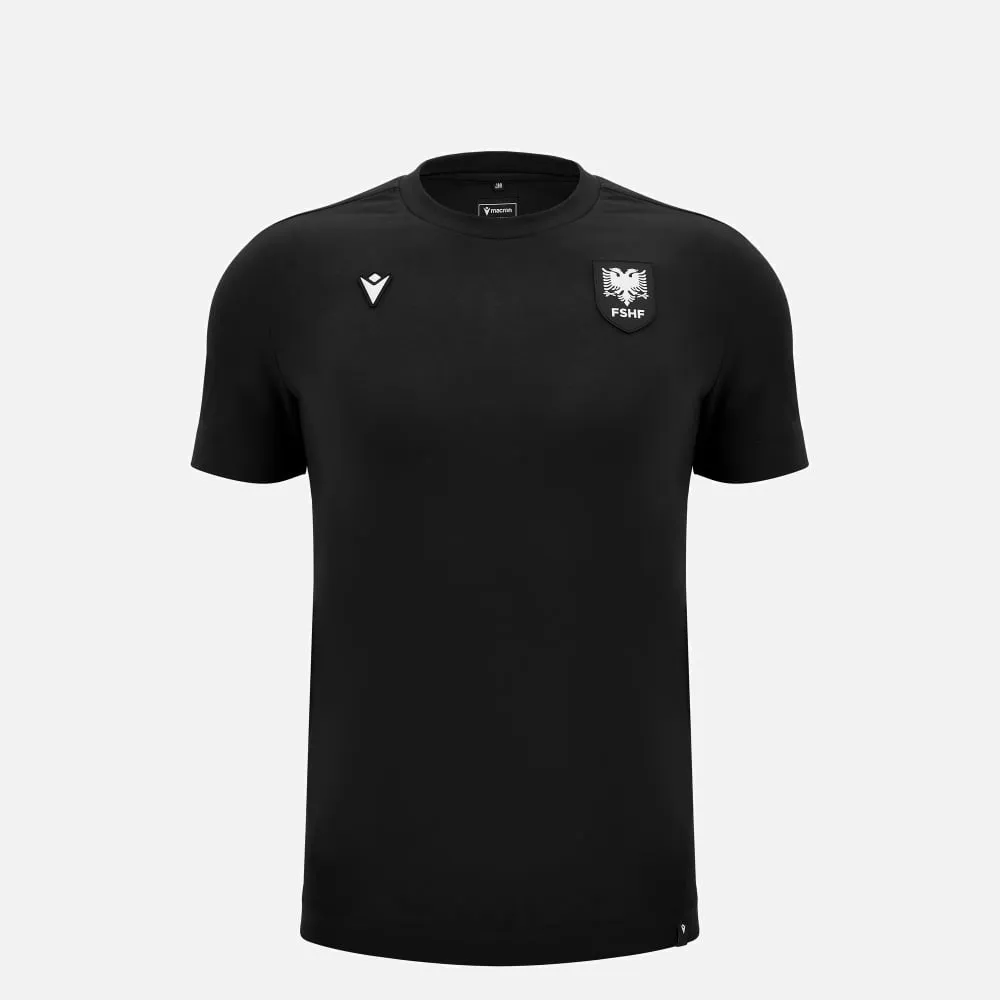 Albania national team fshf 2024/25 junior sports black t-shirt athleisure