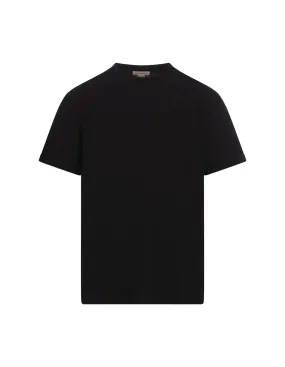 ALEXANDER MCQUEEN Black T-Shirt With Logo Tape On Sleeves