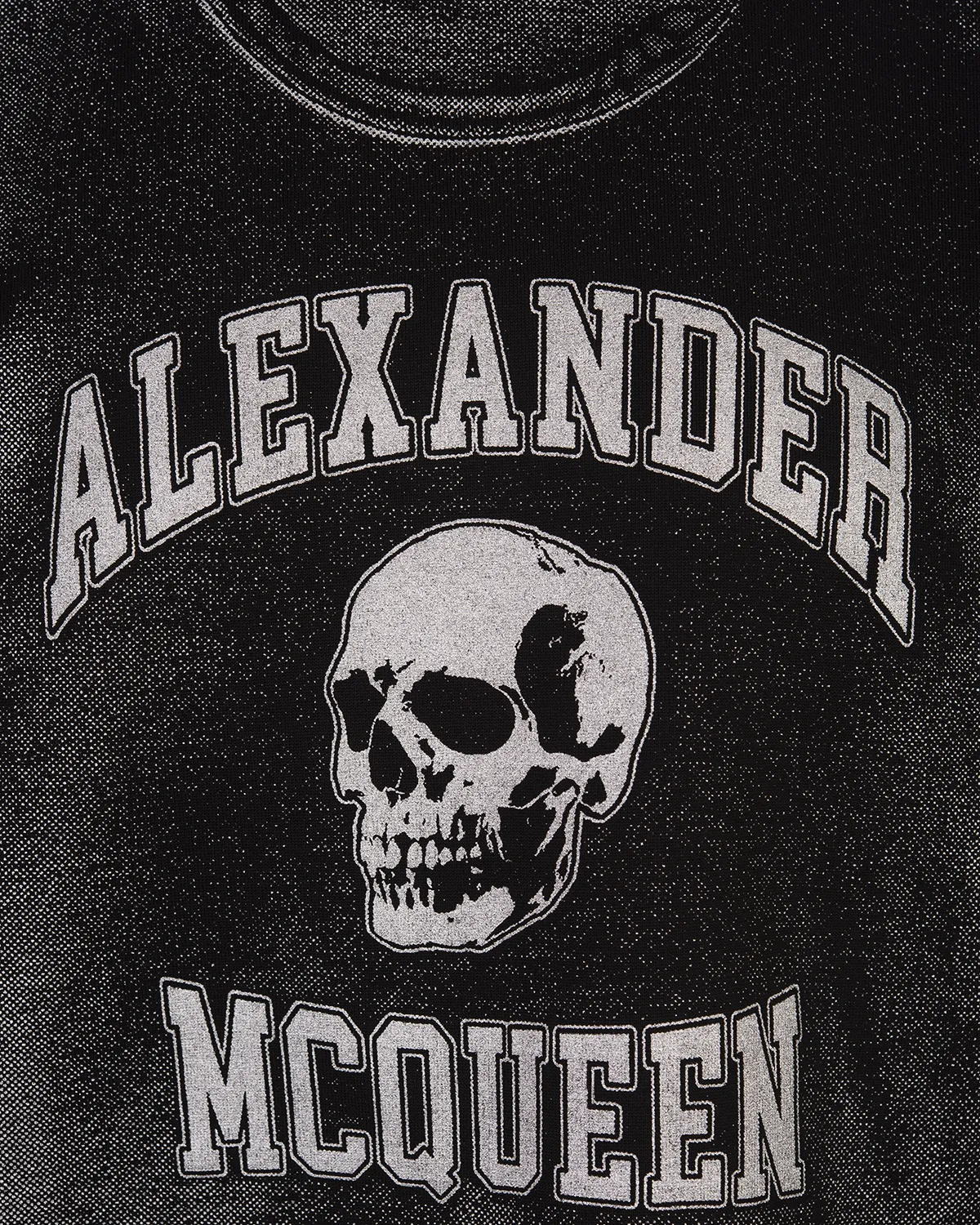 ALEXANDER MCQUEEN Black T-Shirt With Skull Print and Logo