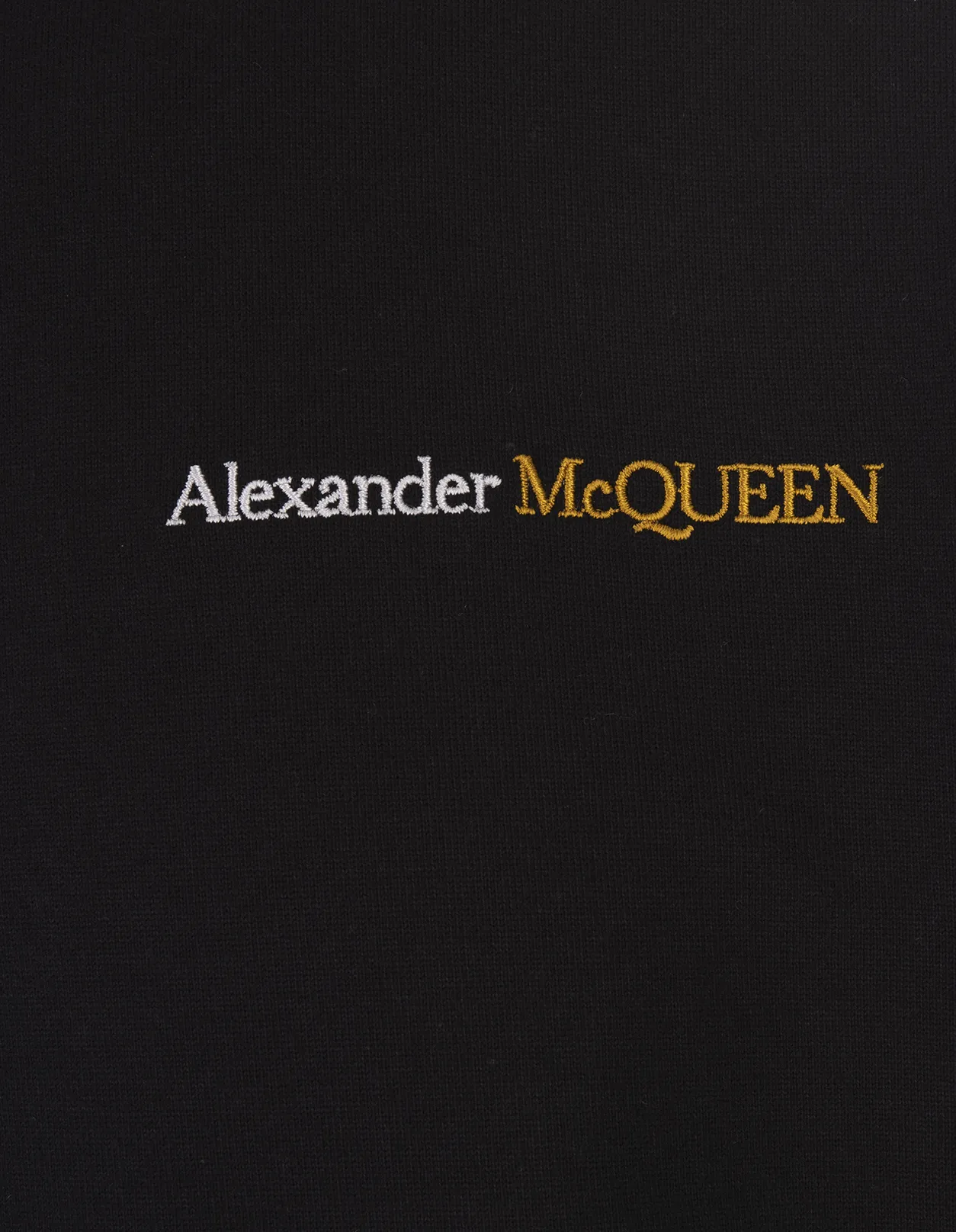 ALEXANDER MCQUEEN Black T-Shirt With Two-Tone Logo