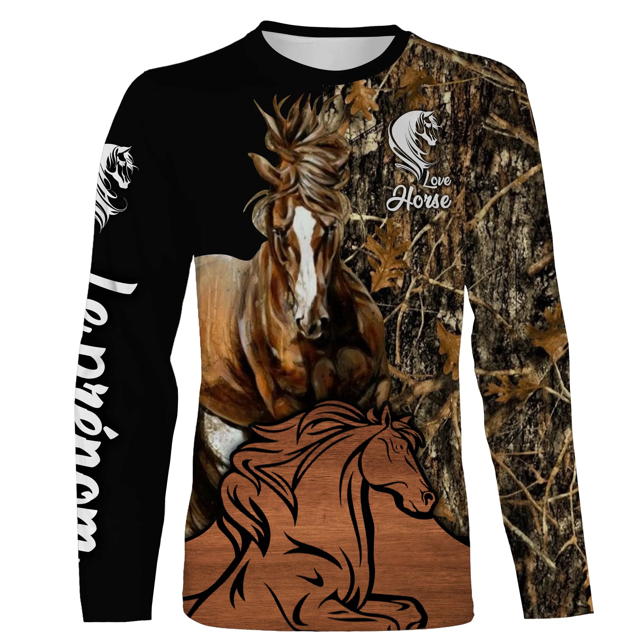 Amoureux des Chevaux, Chevaux Passion, 3D All-Over Tee Shirt Personnalisé, Cadeau pour Homme Femme, Enfant qui Aime Les Chevaux-