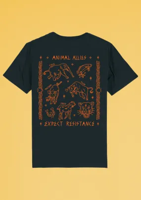 Animal Allies Black T-Shirt