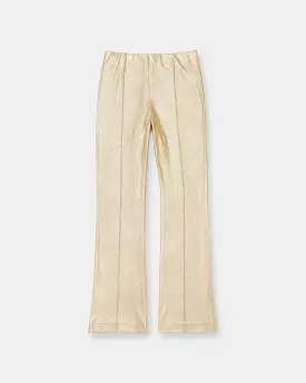 Ann Mashburn Faye Flare Cropped Pant Plantino Vegan Suede