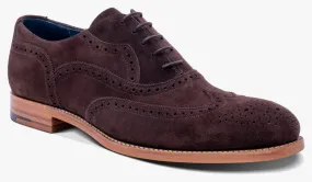 Barker Blenden Brogue Shoe - Bitta Choco Suede