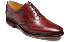 Barker Turing Brogue Shoe - Cherry Calf