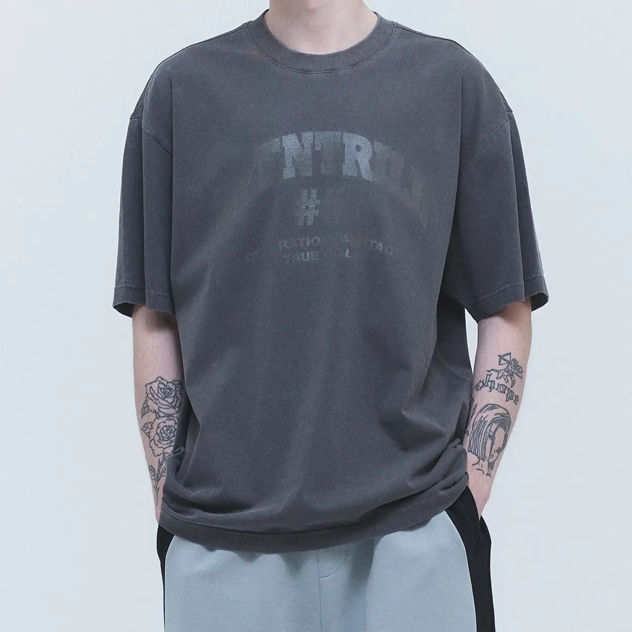 Been Trill Washed Logo Tee Grey