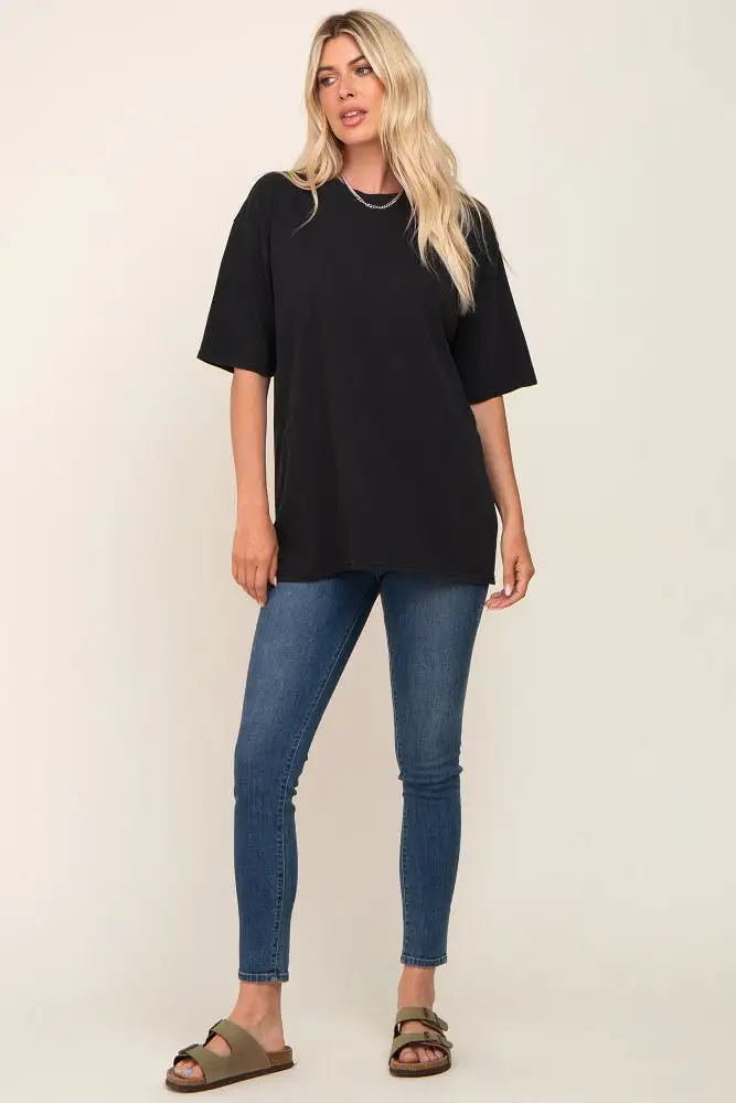 Black Basic Oversized T-Shirt