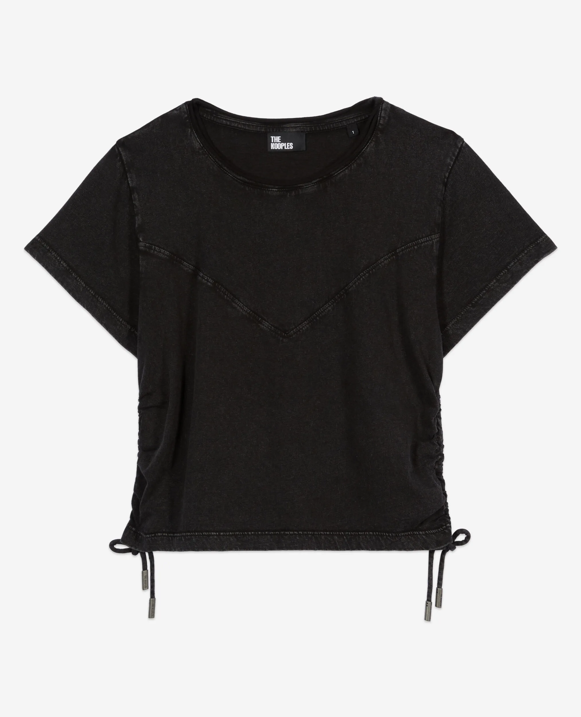 Black t-shirt with lacing