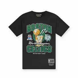 Boston Celtics Champ History Vintage Tee - Faded Black