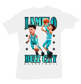 Buzz City Lamelo Ball White Tee