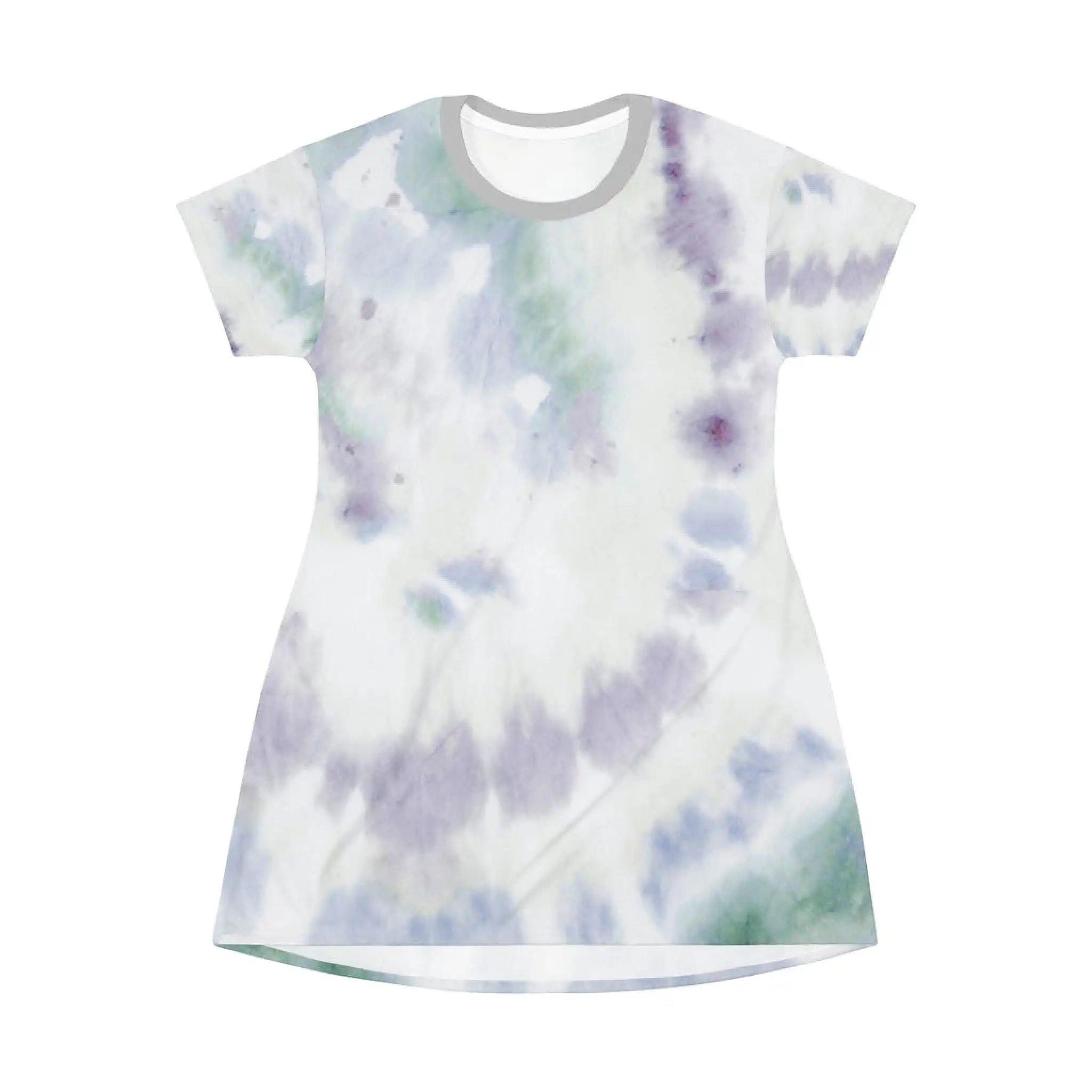 Bynelo Tie Dye Grey Print T-shirt Dress