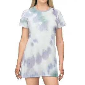 Bynelo Tie Dye Grey Print T-shirt Dress