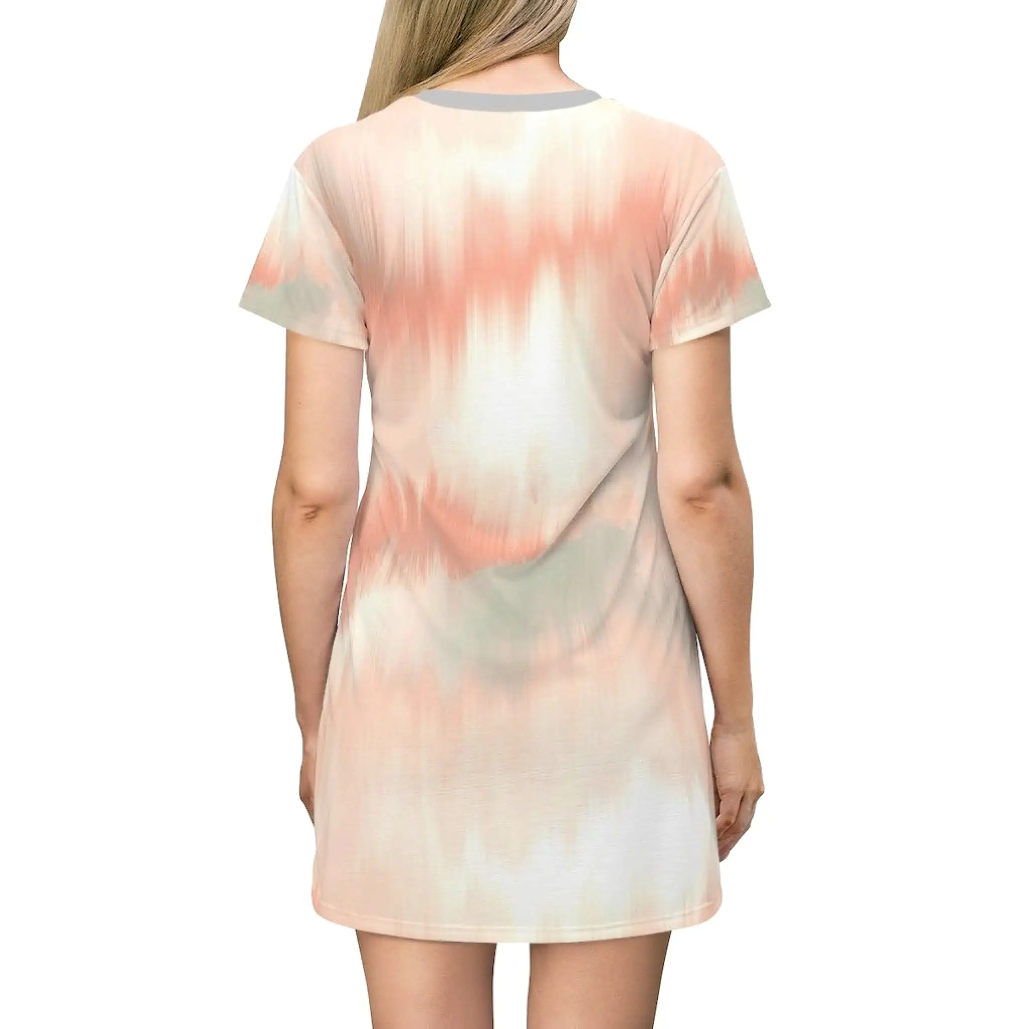 Bynelo Tie Dye Mud Colour Print T-shirt Dress