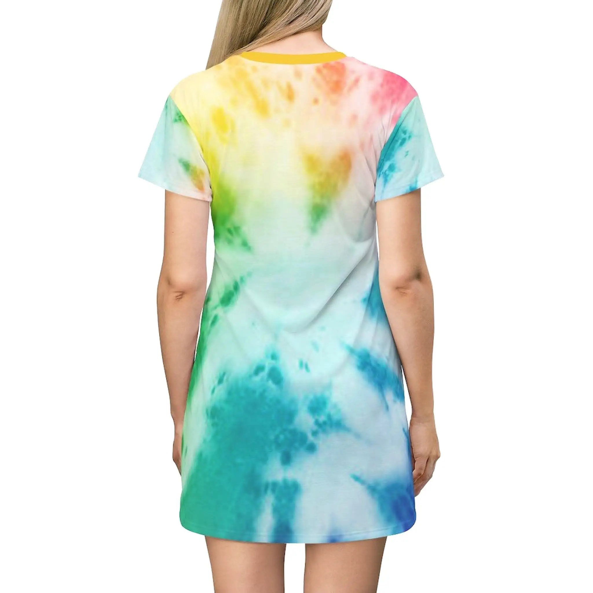 Bynelo Tie Dye Rainbow Print T-shirt Dress