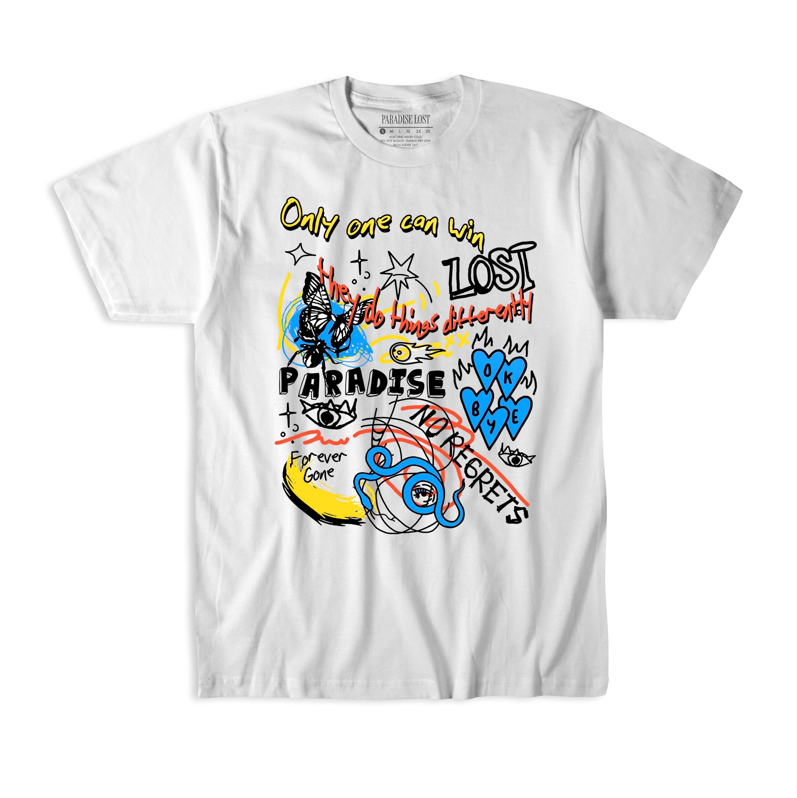 CAN'T CHANGE YESTERDAY TEE WHITE/YELLOW