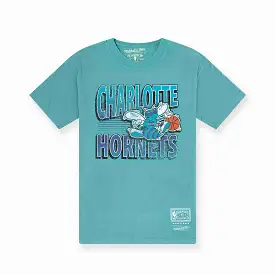 Charlotte Hornets Incline Stack Vintage Tee - Faded Aqua