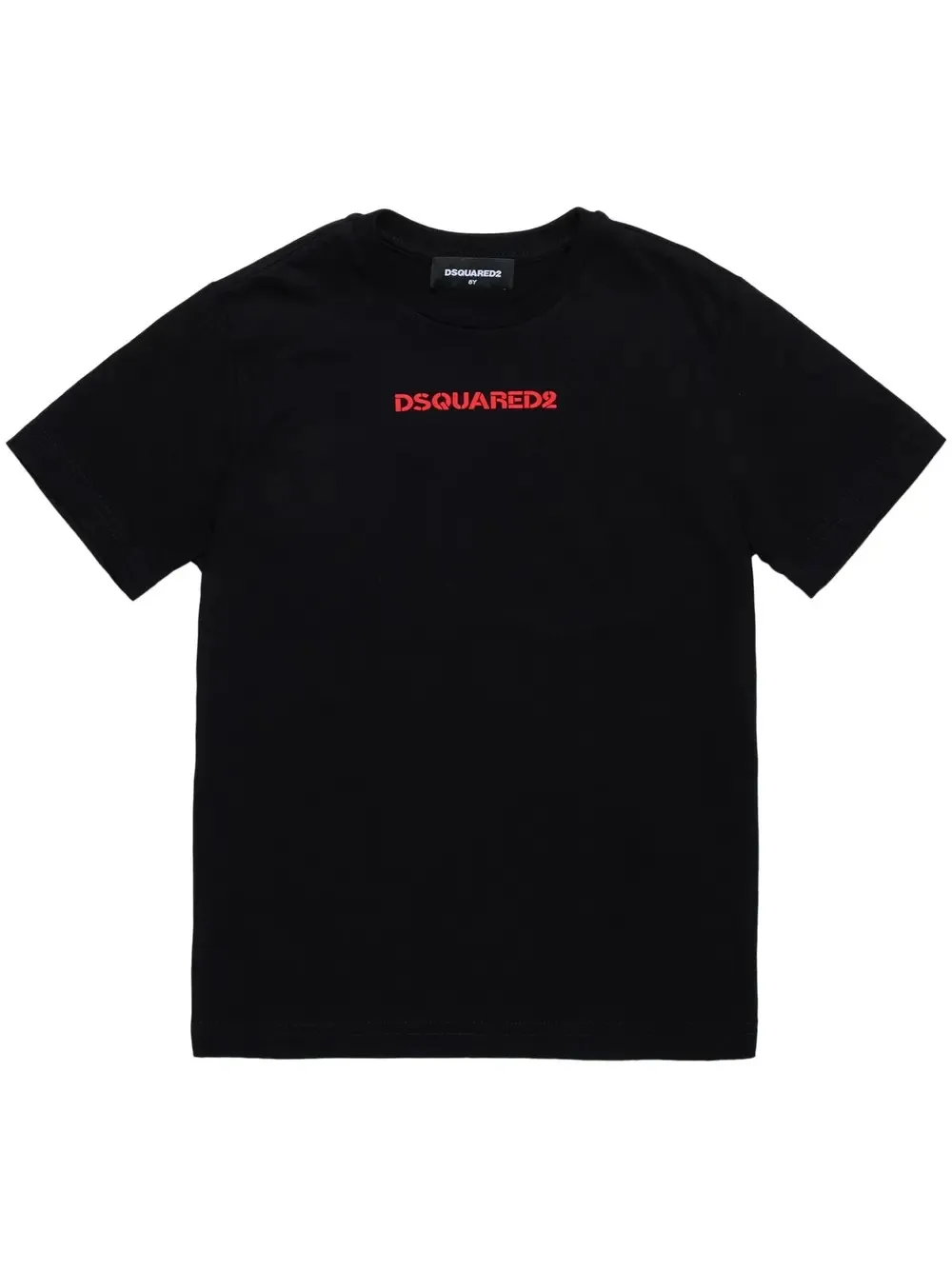 DSQUARED2 KIDS Black T-Shirt With Red Logo