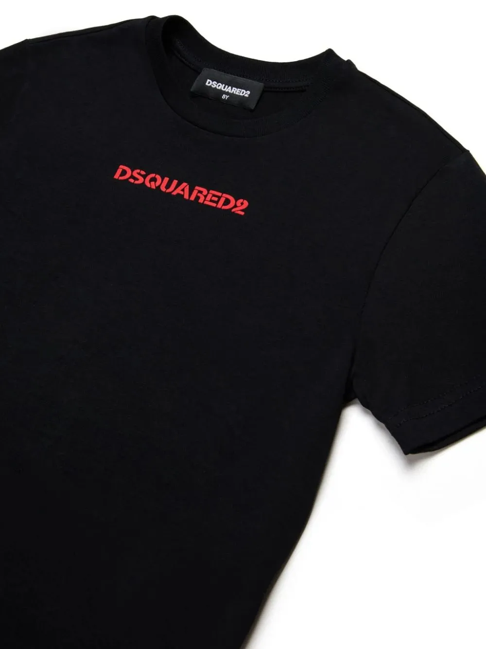 DSQUARED2 KIDS Black T-Shirt With Red Logo