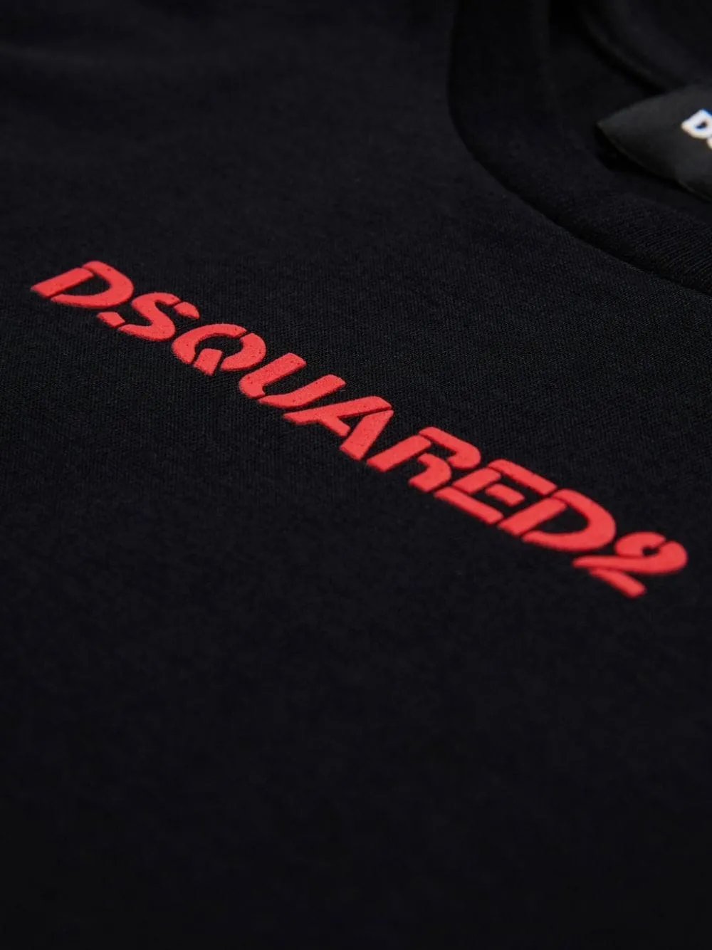 DSQUARED2 KIDS Black T-Shirt With Red Logo