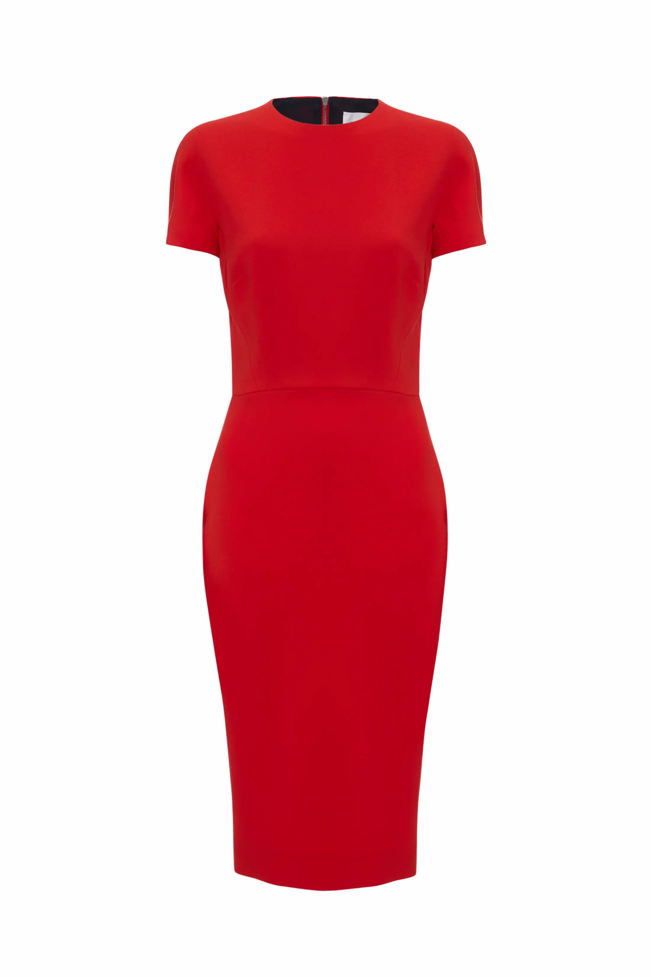 Fitted T-shirt Dress In Bright Red