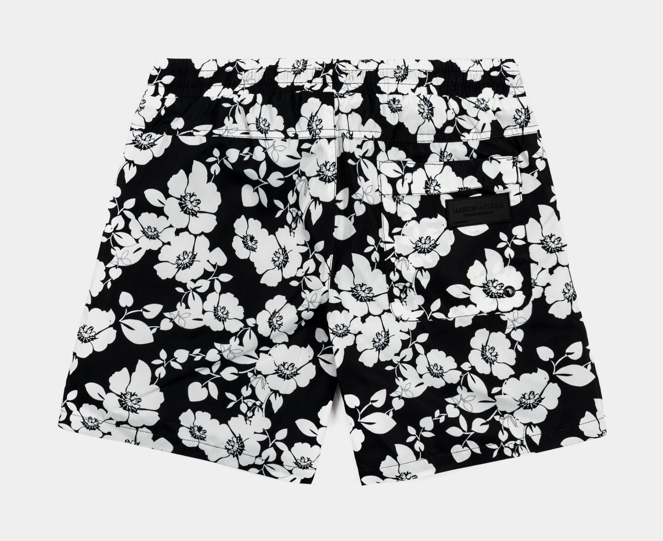 Florals Hybrid Mens Shorts (Black/White)