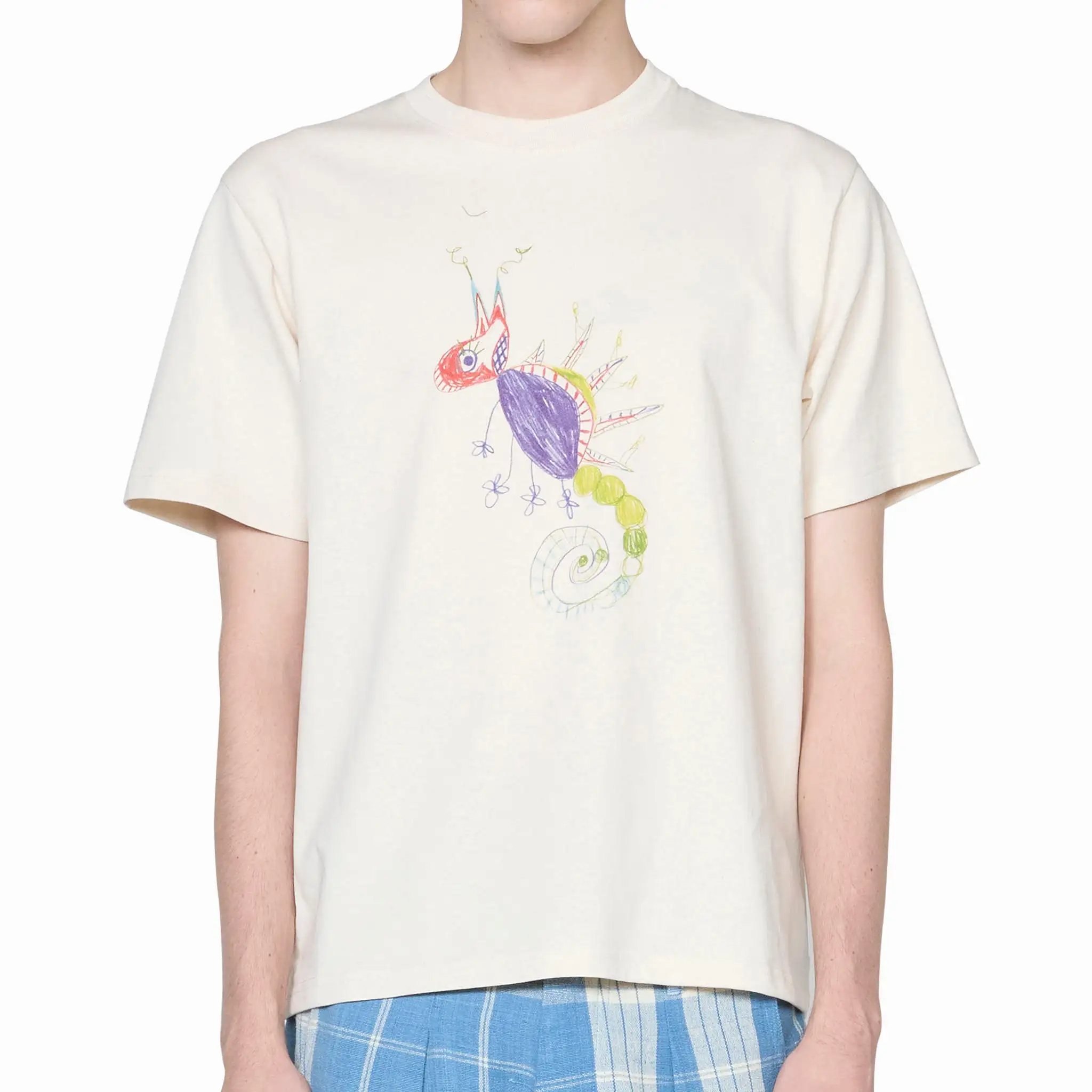 Gentle Short Sleeve T-Shirt Ecru Chameleon