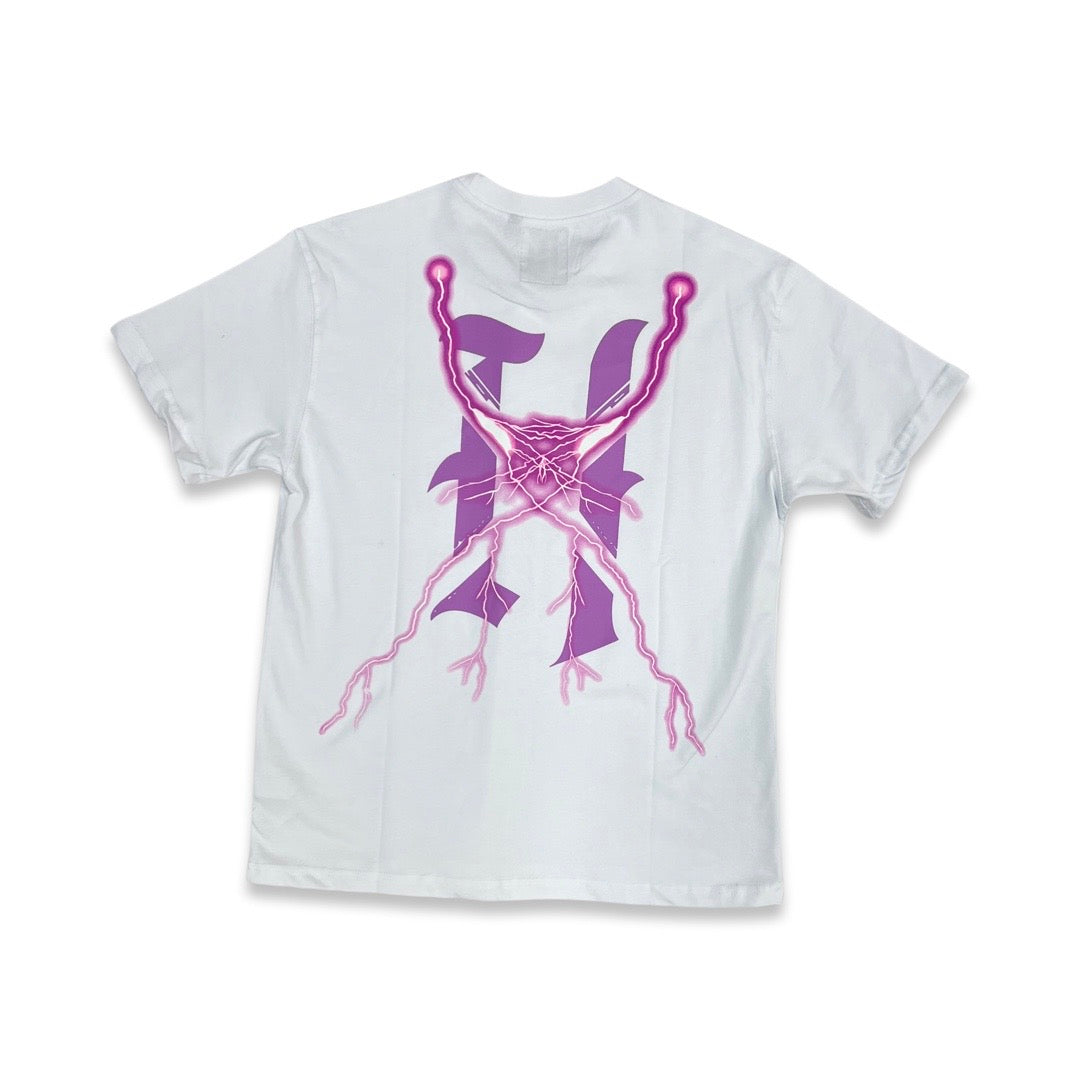 Hostile Lightning White Tee