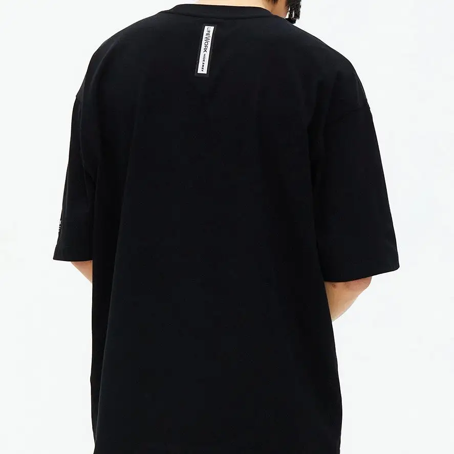 LifeWork Embossed Bulldog Logo Tee Black