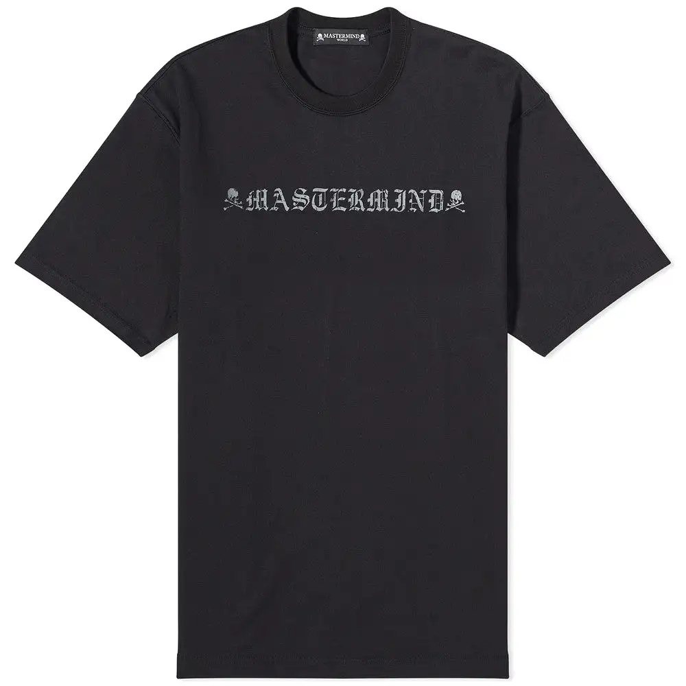 Mastermind Japan Rubbed Logo Tee Black