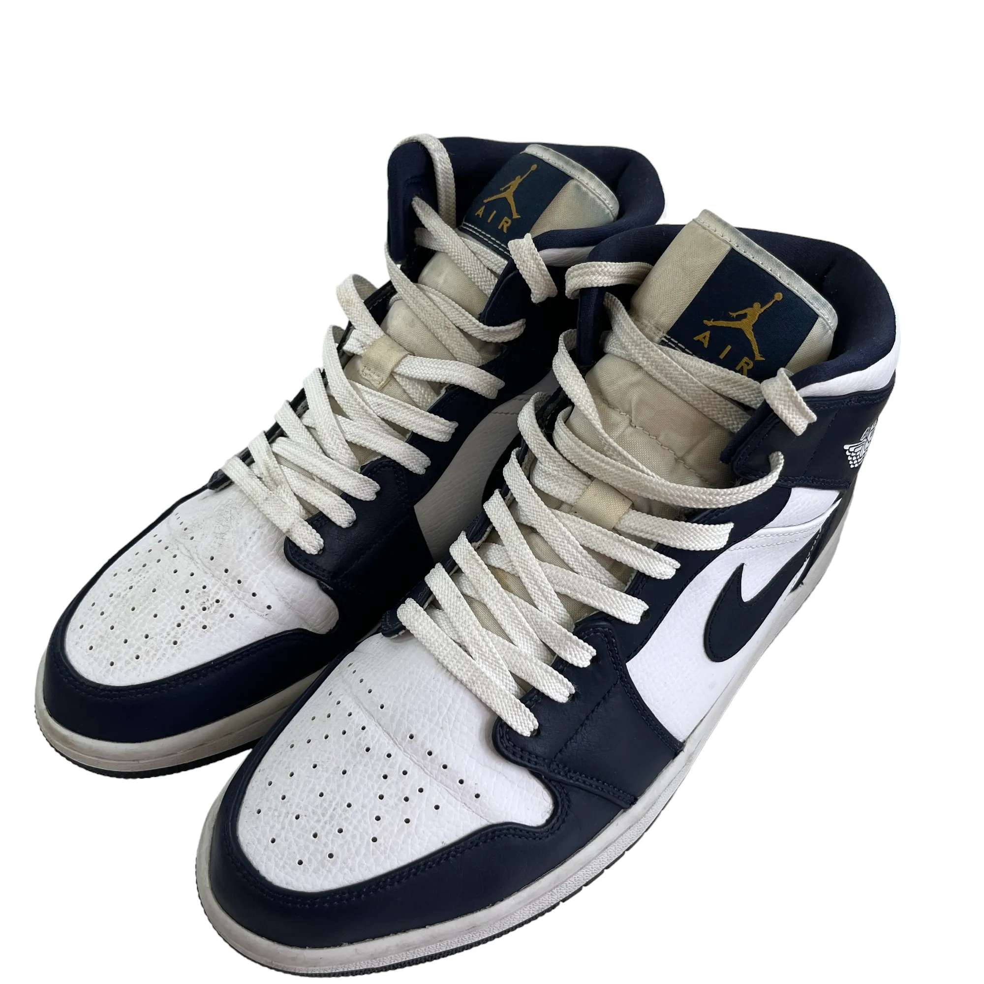 Men's Air Jordan 1 Mid High Trainers White Size EU 44 / UK 10