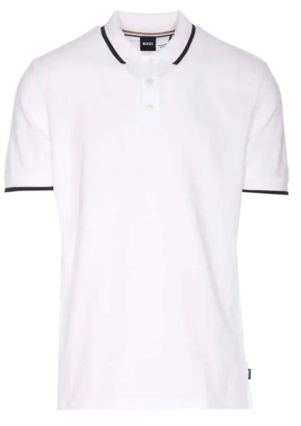 Mens Parlay 190 Cotton Short Sleeve Polo T Shirt - White