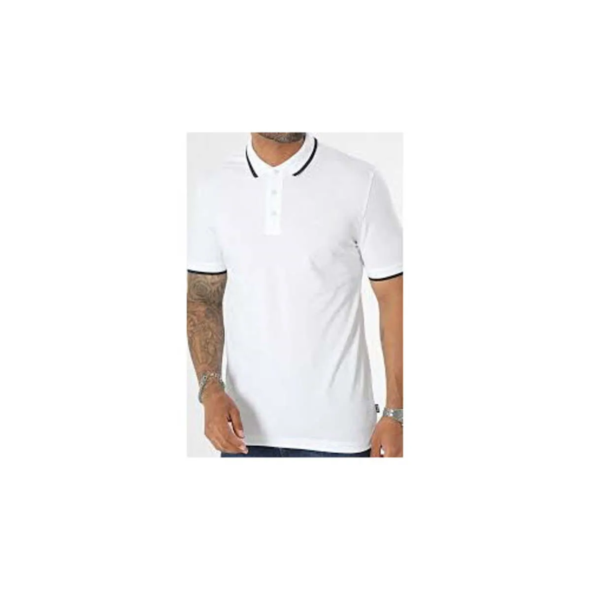 Mens Parlay 190 Cotton Short Sleeve Polo T Shirt - White