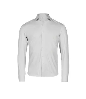 Mens stretch long-sleeved active shirt white Tee Jays