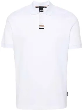 Men's Parlay 424 Pique Cotton Short Sleeve Polo T Shirt - White