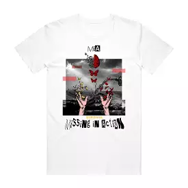 MISSING IN ACTION TEE WHITE/RED/YELLOW