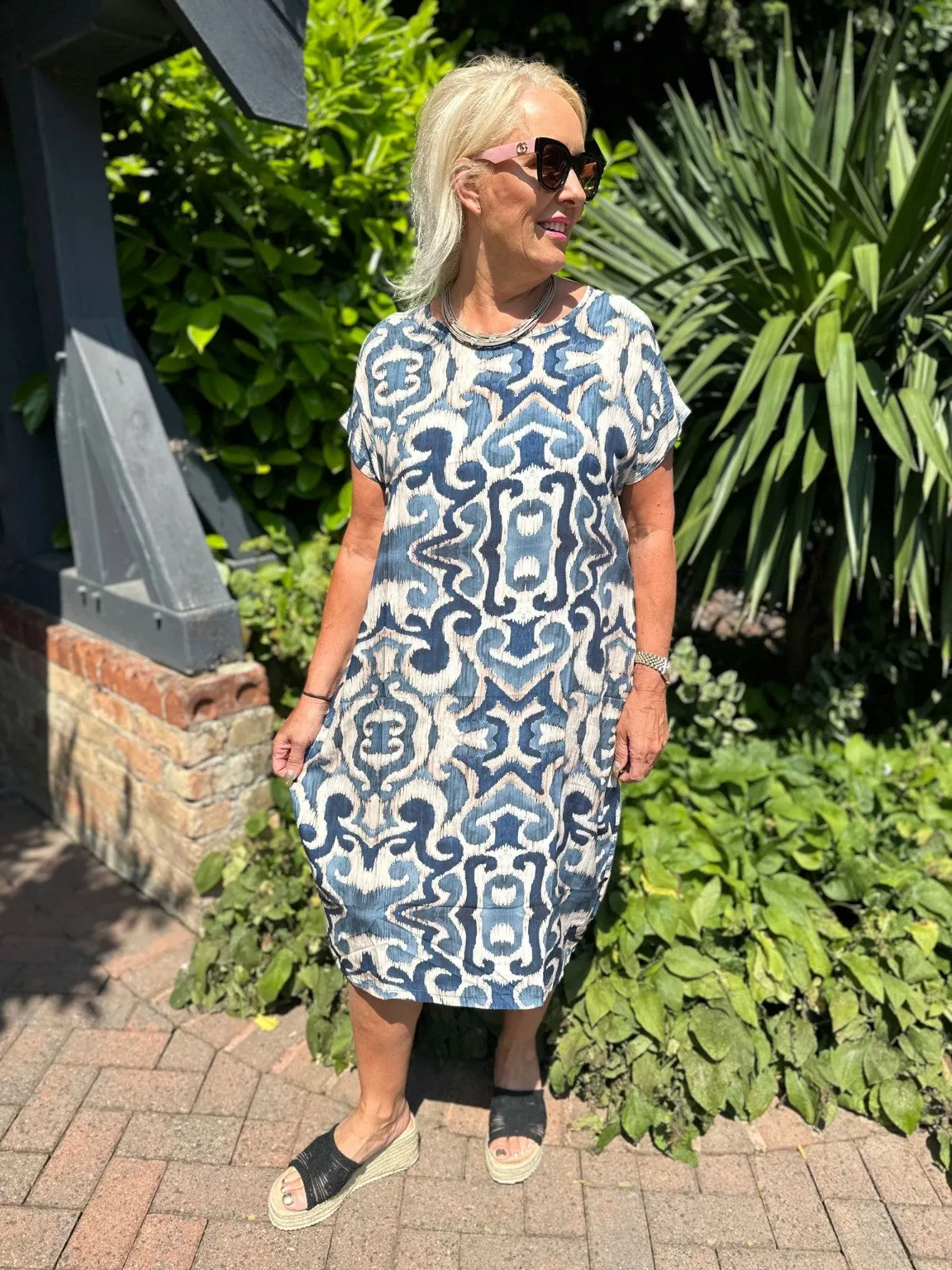 Multi Blended Pattern Dress Ayda