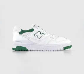 New Balance BB550 White White Green Trainers