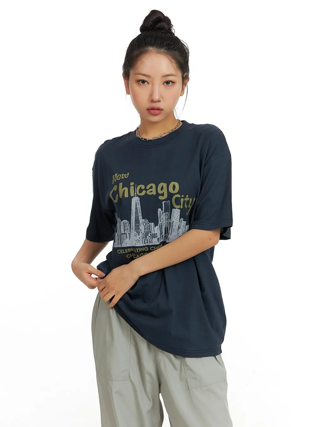 New Chicago City Oversized T-Shirt CM408