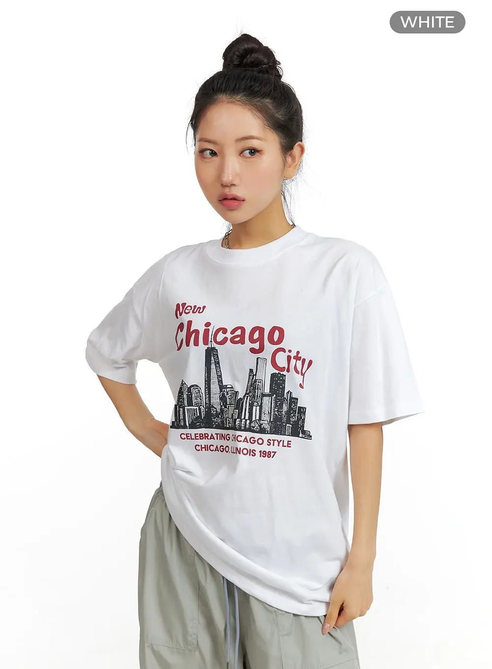 New Chicago City Oversized T-Shirt CM408