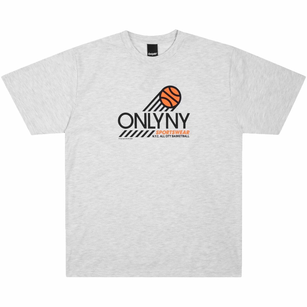 Only NY All City Basketball Tee Shirt Ash