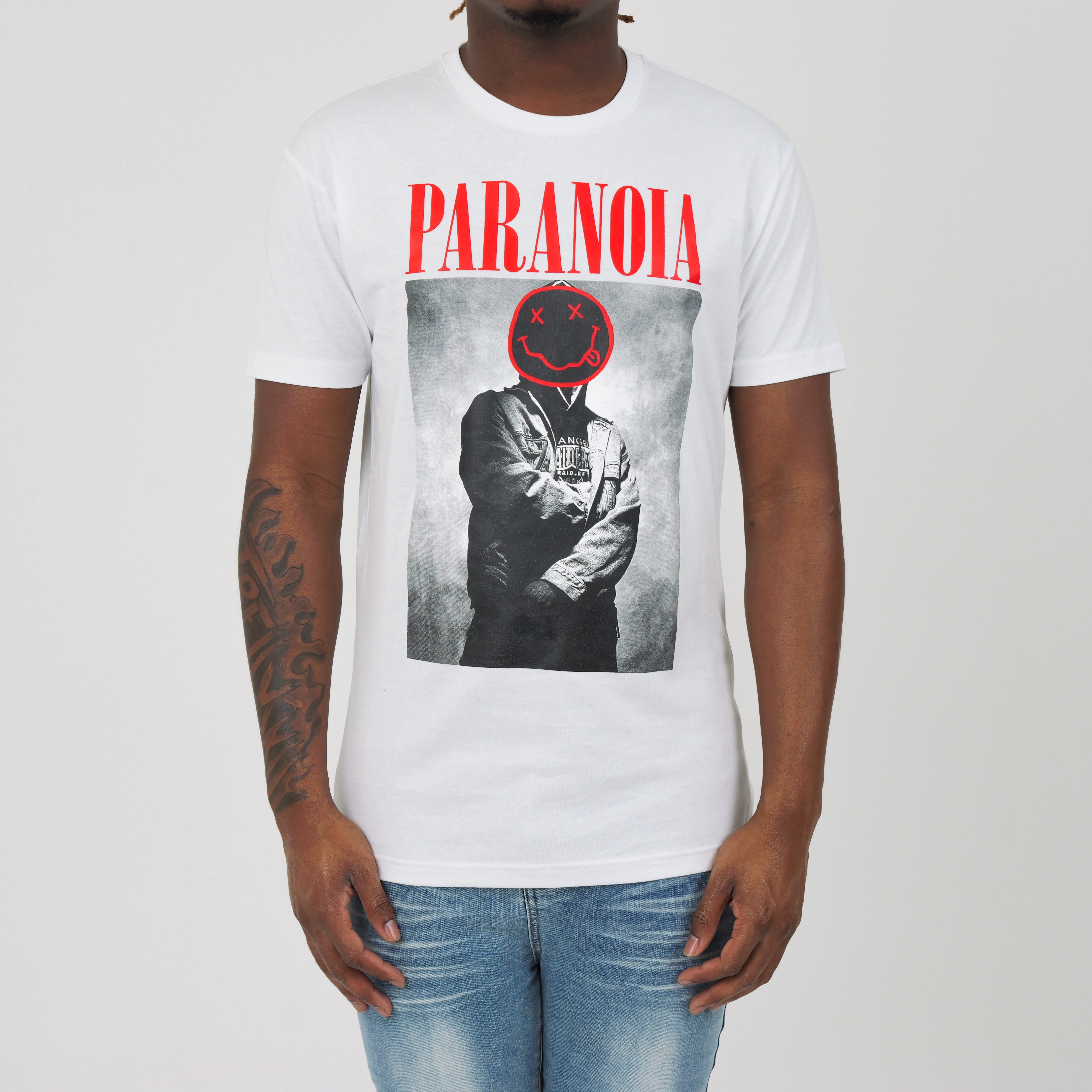 PARANOIA TEE WHITE/RED