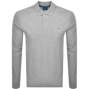 Paul Smith Long Sleeved Polo T Shirt Grey