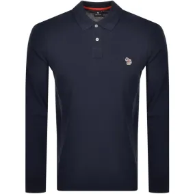 Paul Smith Long Sleeved Polo T Shirt Navy