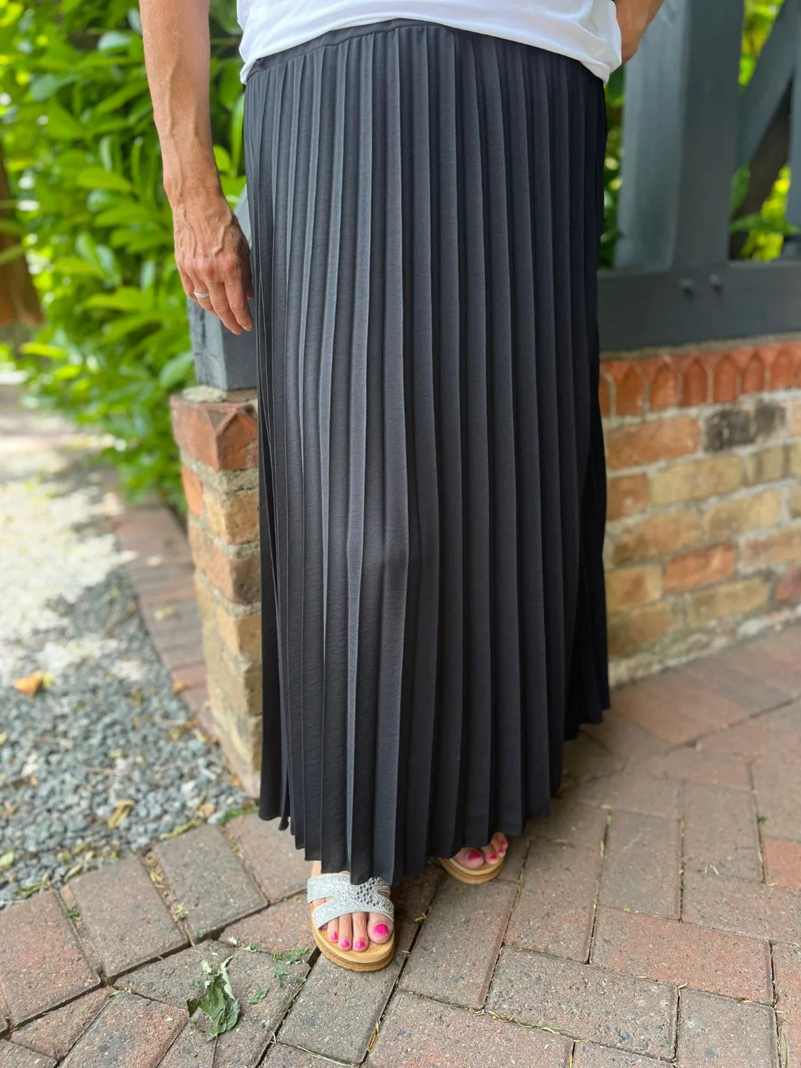 Pleated Ribbon Belt Skirt Belinda