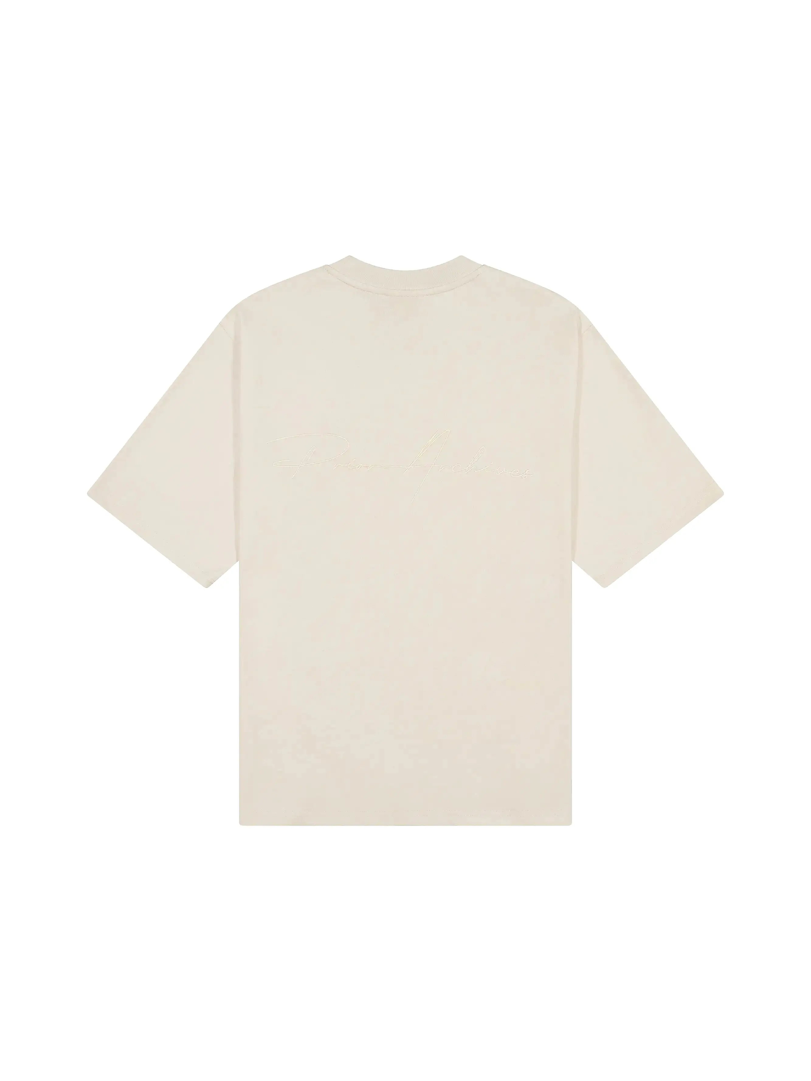 Prior Embroidery Logo Oversized T-shirt Bone