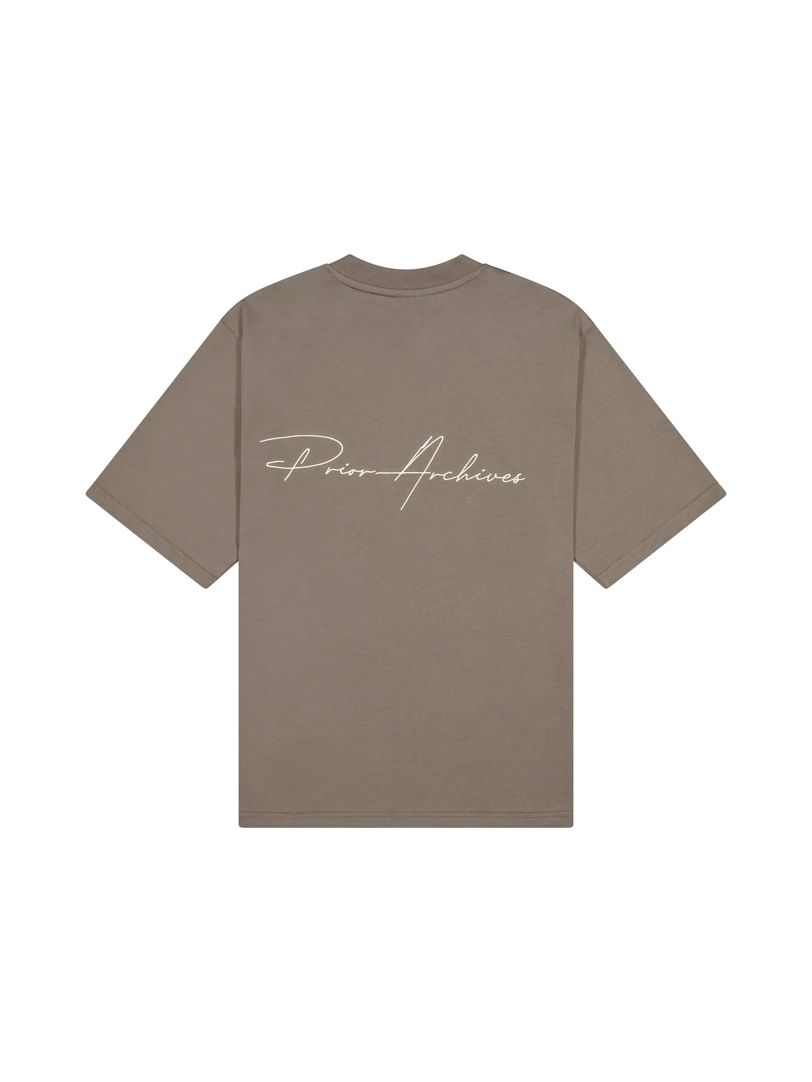 Prior Embroidery Logo Oversized T-shirt Clay Brown