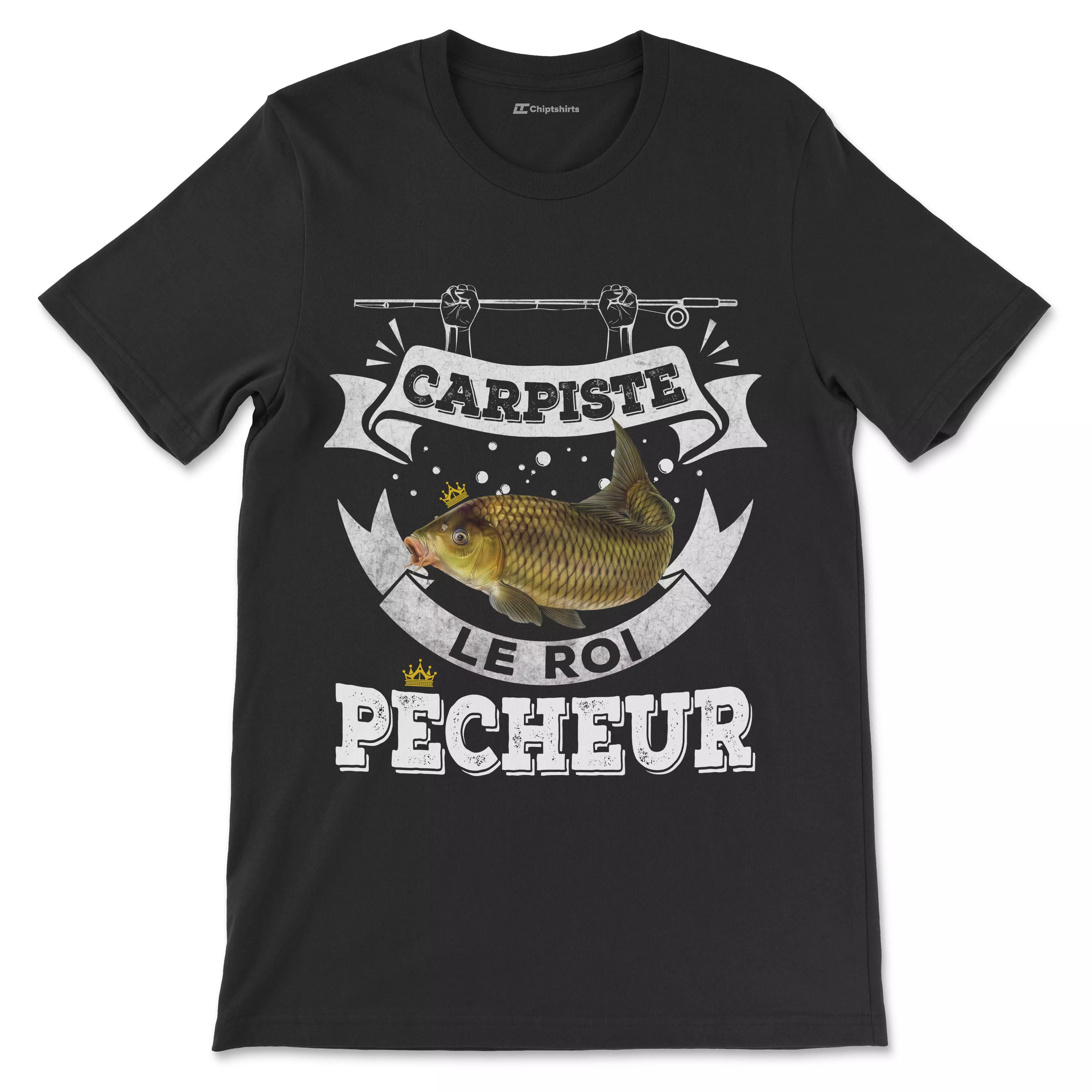 Pêcheur Carpiste, Cadeau Pour Pêcheur, Tee Shirt Homme et Femme, Carpiste Le Roi Pêcheur - CTS29042212