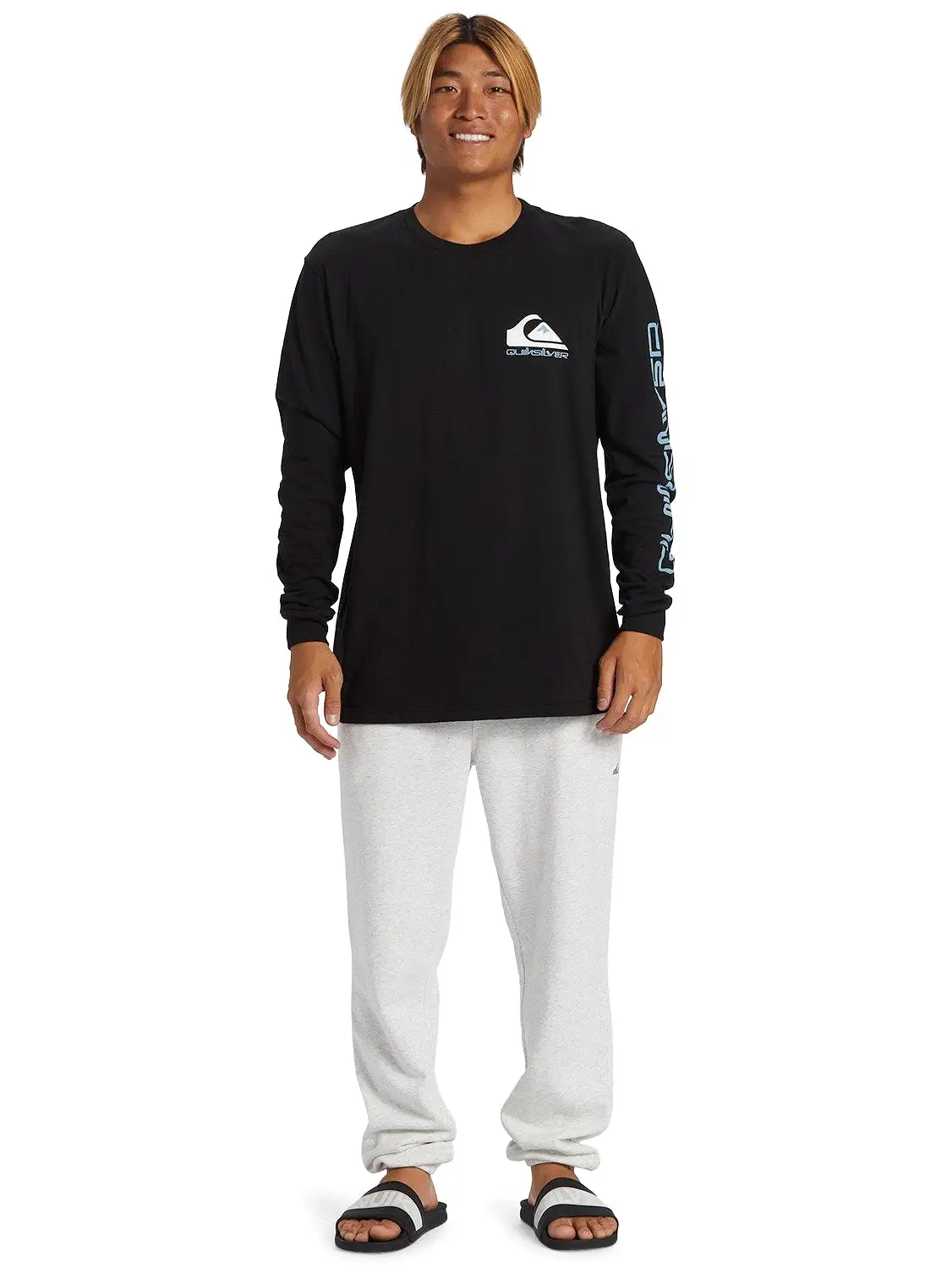 Quiksilver Mens Comp Logo long Sleeve T-Shirt